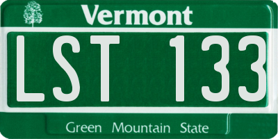 VT license plate LST133