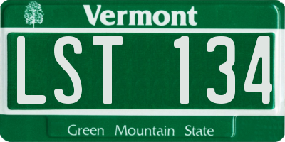VT license plate LST134