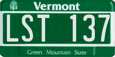 VT license plate LST137