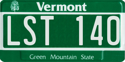 VT license plate LST140