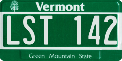 VT license plate LST142