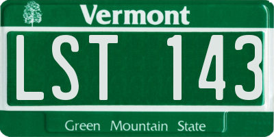 VT license plate LST143