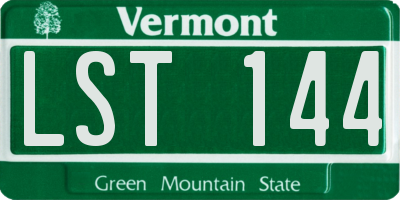 VT license plate LST144