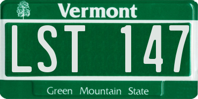 VT license plate LST147