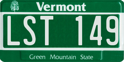 VT license plate LST149