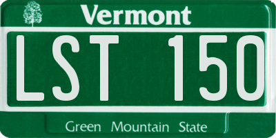 VT license plate LST150