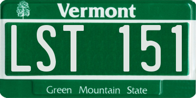 VT license plate LST151