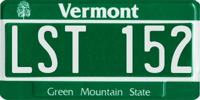 VT license plate LST152