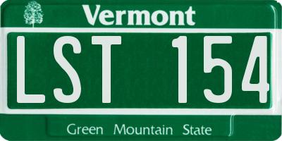 VT license plate LST154