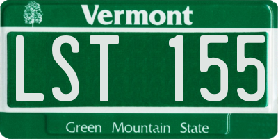 VT license plate LST155