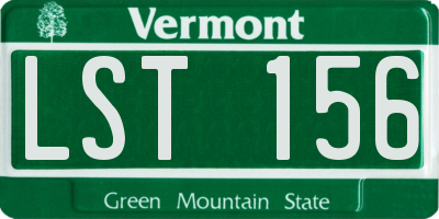 VT license plate LST156