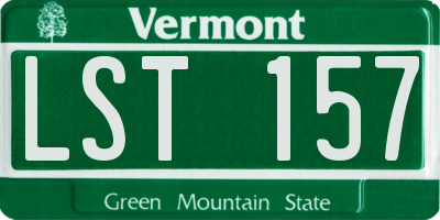 VT license plate LST157