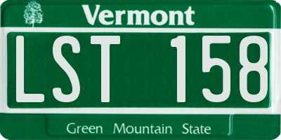 VT license plate LST158