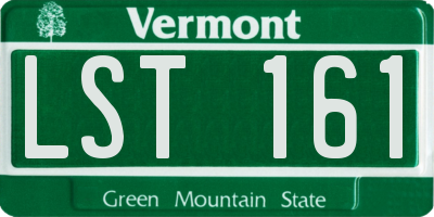 VT license plate LST161