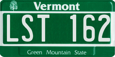 VT license plate LST162