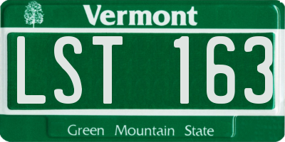 VT license plate LST163