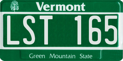 VT license plate LST165