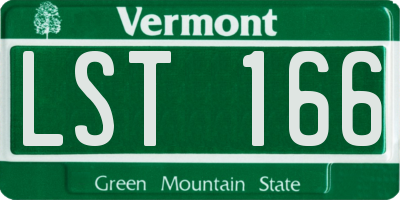 VT license plate LST166