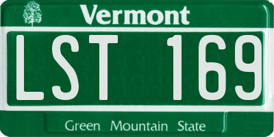 VT license plate LST169