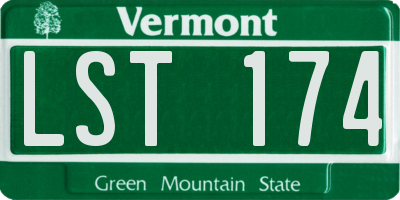 VT license plate LST174