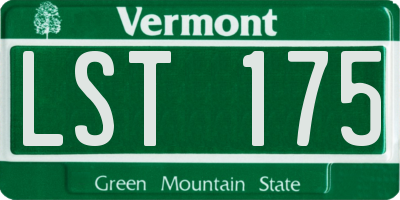 VT license plate LST175