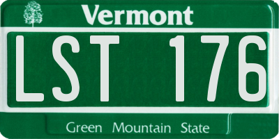 VT license plate LST176