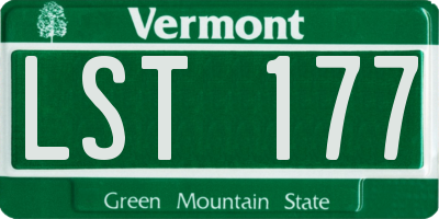 VT license plate LST177