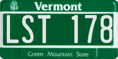 VT license plate LST178