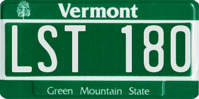 VT license plate LST180