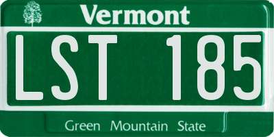 VT license plate LST185
