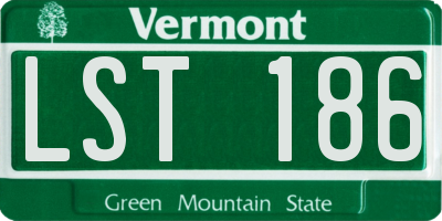 VT license plate LST186
