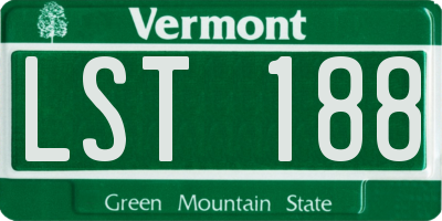 VT license plate LST188