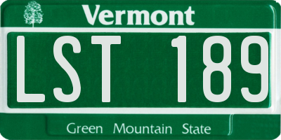 VT license plate LST189