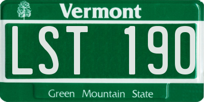 VT license plate LST190