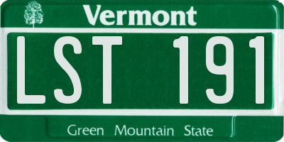 VT license plate LST191