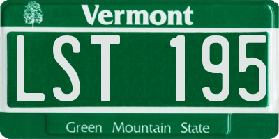 VT license plate LST195