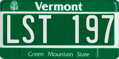 VT license plate LST197