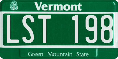 VT license plate LST198