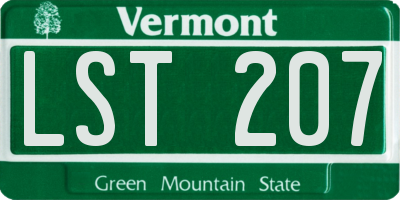 VT license plate LST207