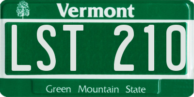 VT license plate LST210