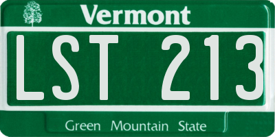 VT license plate LST213