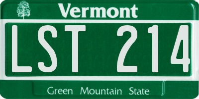 VT license plate LST214