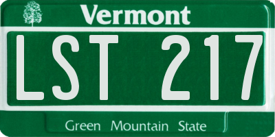 VT license plate LST217