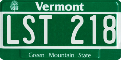 VT license plate LST218