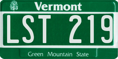 VT license plate LST219