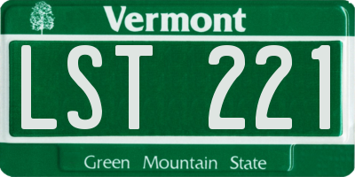 VT license plate LST221
