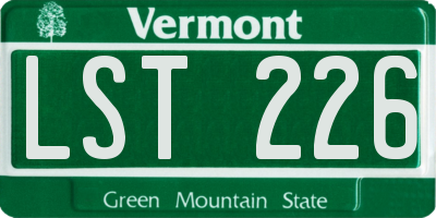 VT license plate LST226