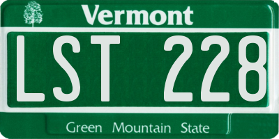 VT license plate LST228