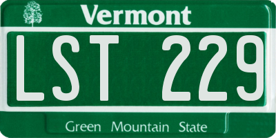 VT license plate LST229