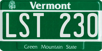 VT license plate LST230